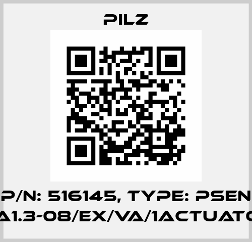 p/n: 516145, Type: PSEN ma1.3-08/EX/VA/1actuator Pilz