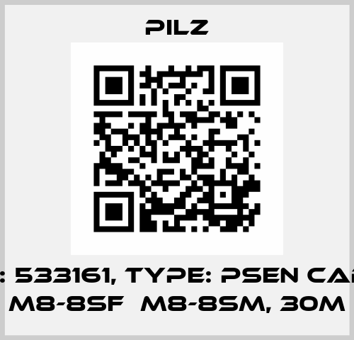 p/n: 533161, Type: PSEN cable M8-8sf  M8-8sm, 30m Pilz