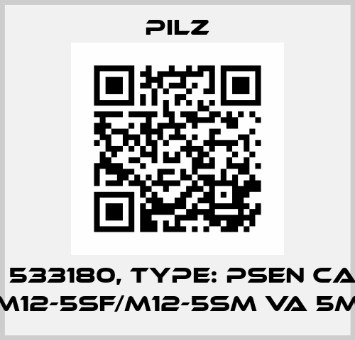 p/n: 533180, Type: PSEN cable M12-5sf/M12-5sm VA 5m Pilz