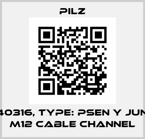 p/n: 540316, Type: PSEN Y junction M12 cable channel Pilz
