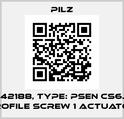 p/n: 542188, Type: PSEN cs6.1 low profile screw 1 actuator Pilz