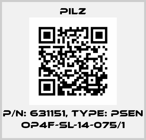 p/n: 631151, Type: PSEN op4F-SL-14-075/1 Pilz