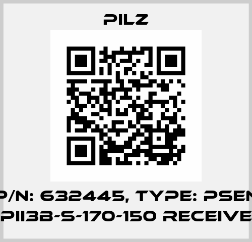p/n: 632445, Type: PSEN opII3B-s-170-150 receiver Pilz
