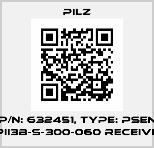 p/n: 632451, Type: PSEN opII3B-s-300-060 receiver Pilz
