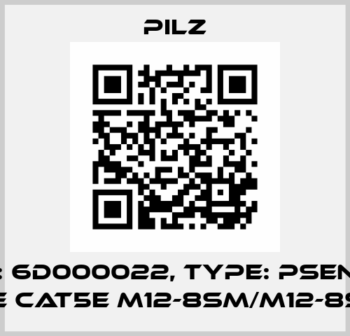 p/n: 6D000022, Type: PSEN sc cable CAT5e M12-8sm/M12-8sm, 1m Pilz