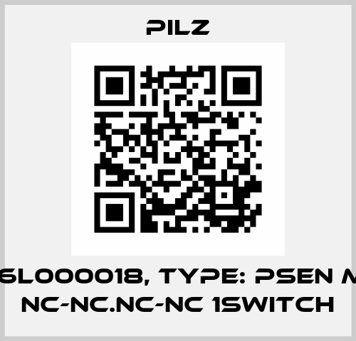 p/n: 6L000018, Type: PSEN me5S NC-NC.NC-NC 1switch Pilz