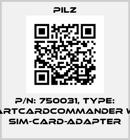 p/n: 750031, Type: SmartCardCommander with SIM-card-adapter Pilz