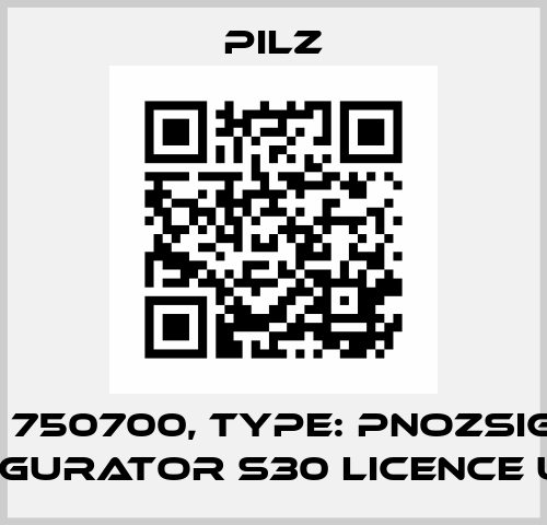 p/n: 750700, Type: PNOZsigma Configurator s30 Licence unltd Pilz