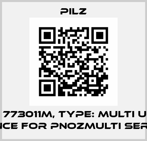 p/n: 773011M, Type: Multi User Licence for PNOZmulti Service Pilz