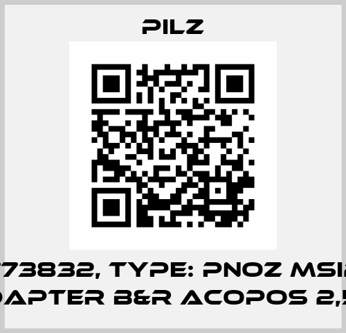 p/n: 773832, Type: PNOZ MSI22AP ADAPTER B&R ACOPOS 2,5m Pilz