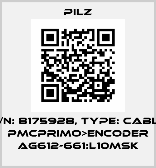 p/n: 8175928, Type: Cable PMCprimo>Encoder AG612-661:L10mSK Pilz