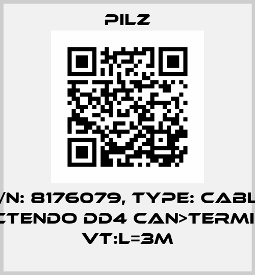 p/n: 8176079, Type: Cable PMCtendo DD4 CAN>Terminal VT:L=3m Pilz