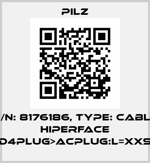 p/n: 8176186, Type: Cable Hiperface DD4plug>ACplug:L=xxSK Pilz