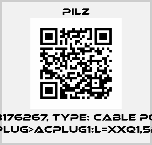 p/n: 8176267, Type: Cable Power PROplug>ACplug1:L=XXQ1,5BRSK Pilz