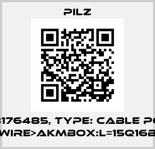 p/n: 8176485, Type: Cable Power DD4wire>AKMbox:L=15Q16BrSK Pilz