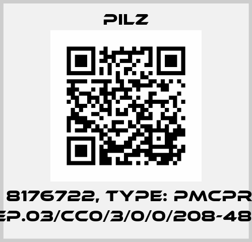 p/n: 8176722, Type: PMCprimo DriveP.03/CC0/3/0/0/208-480VAC Pilz