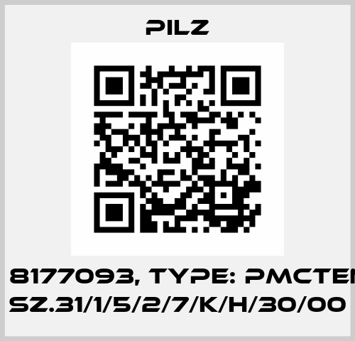 p/n: 8177093, Type: PMCtendo SZ.31/1/5/2/7/K/H/30/00 Pilz
