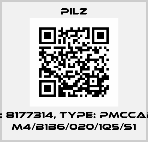 p/n: 8177314, Type: PMCcable M4/B1B6/020/1Q5/S1 Pilz