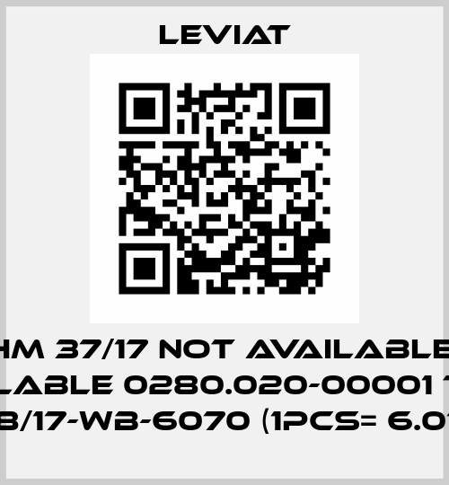 HM 37/17 not available, available 0280.020-00001 Type HM 38/17-WB-6070 (1pcs= 6.070m ) HALFEN