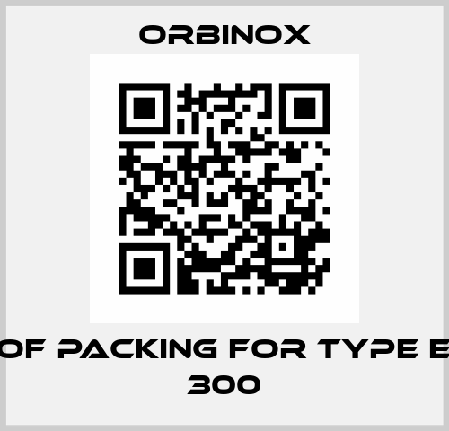Set of Packing for Type ET DN 300 Orbinox