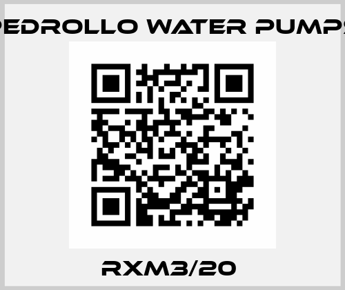 RXM3/20  Pedrollo Water Pumps
