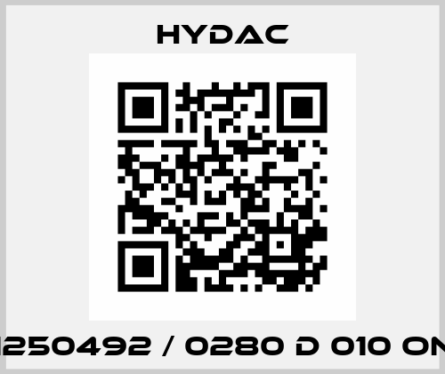 1250492 / 0280 D 010 ON Hydac