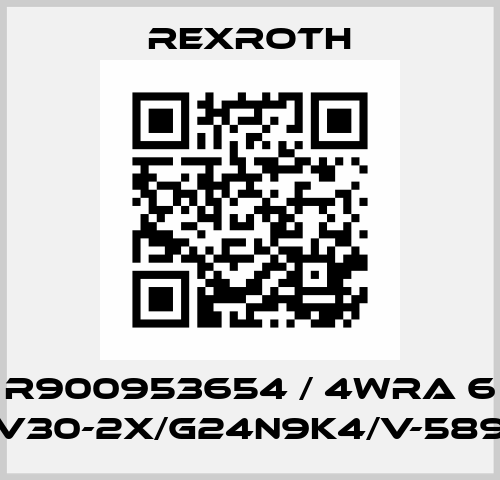 R900953654 / 4WRA 6 V30-2X/G24N9K4/V-589 Rexroth