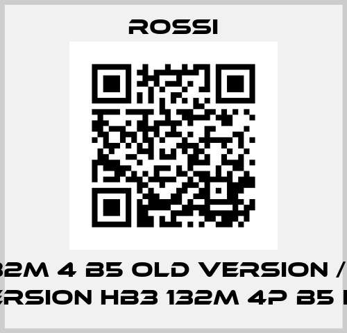 HF 132M 4 B5 old version / new version HB3 132M 4P B5 IE3 Rossi