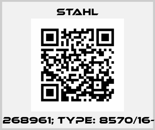 p/n: 268961; Type: 8570/16-406 Stahl