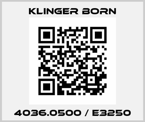 4036.0500 / E3250 Klinger Born