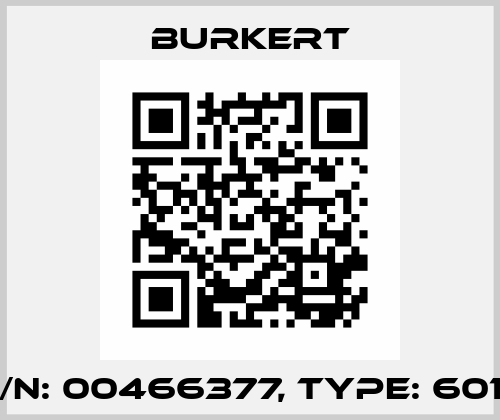 P/N: 00466377, Type: 6014 Burkert