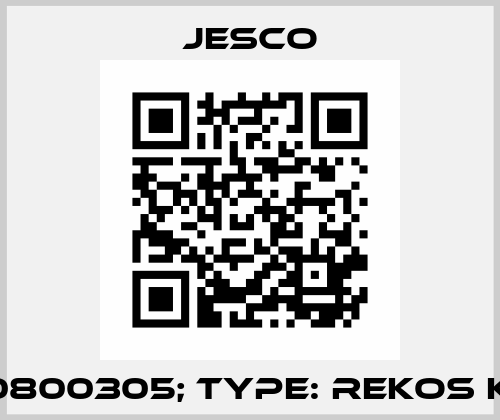 p/n: 10800305; Type: REKOS KR 180 Jesco