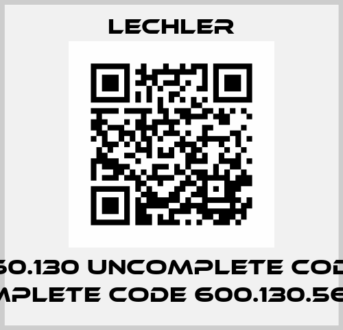 660.130 uncomplete code, complete code 600.130.56.AC Lechler