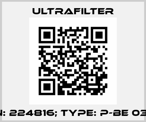 p/n: 224816; Type: P-BE 03/10 Ultrafilter