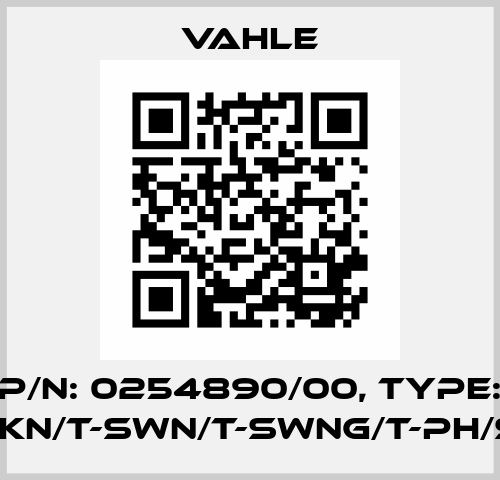 P/n: 0254890/00, Type: SK-SKN/T-SWN/T-SWNG/T-PH/S-28 Vahle