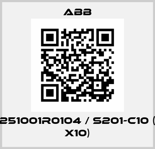 2CDS251001R0104 / S201-C10 (pack x10) ABB
