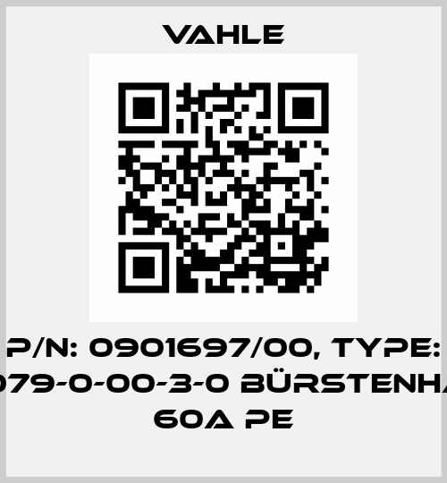 P/n: 0901697/00, Type: 41-12-079-0-00-3-0 BÜRSTENHALTER 60A PE Vahle