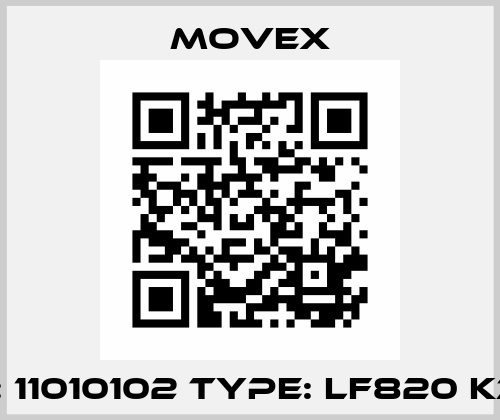 P/N: 11010102 Type: LF820 K325 Movex