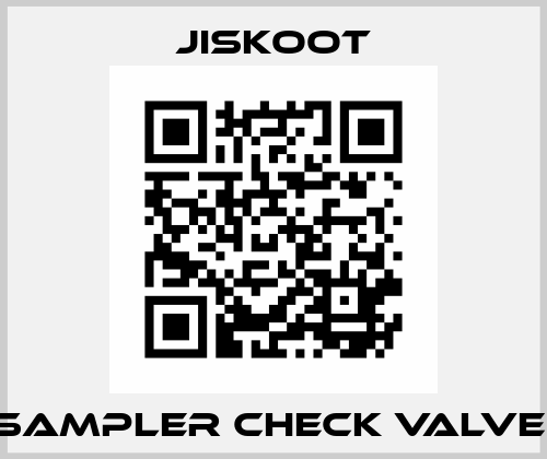 SAMPLER CHECK VALVE  Jiskoot