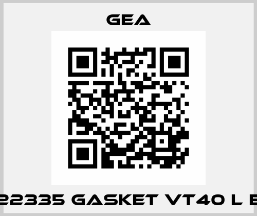 100022335 gasket VT40 L EPDM Gea