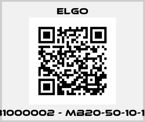 731000002 - MB20-50-10-1-R Elgo