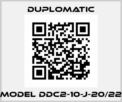 Model DDC2-10-J-20/22 Duplomatic