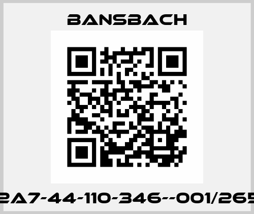 Q2A7-44-110-346--001/265N Bansbach