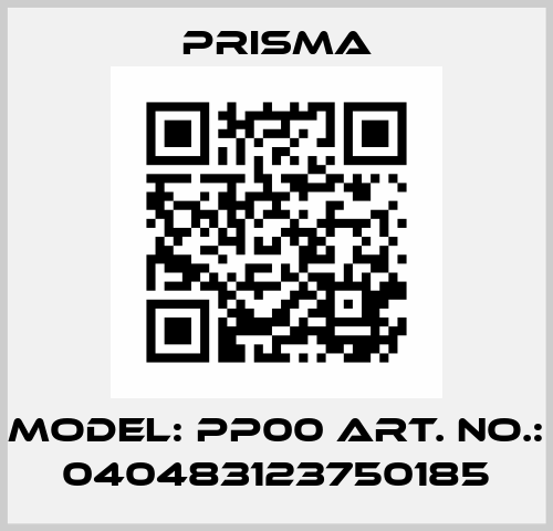 Model: PP00 Art. No.: 040483123750185 Prisma