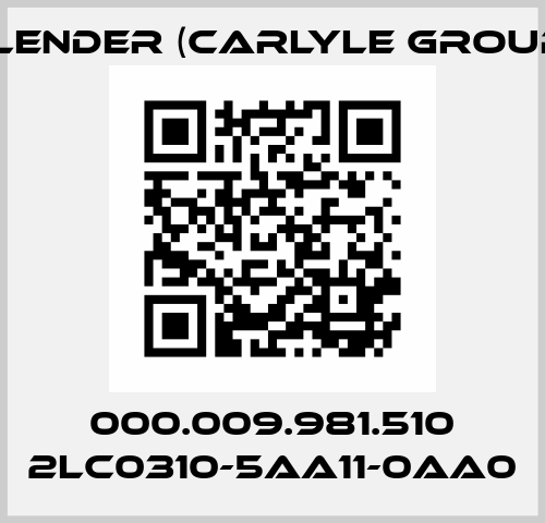 000.009.981.510 2LC0310-5AA11-0AA0 Flender (Carlyle Group)