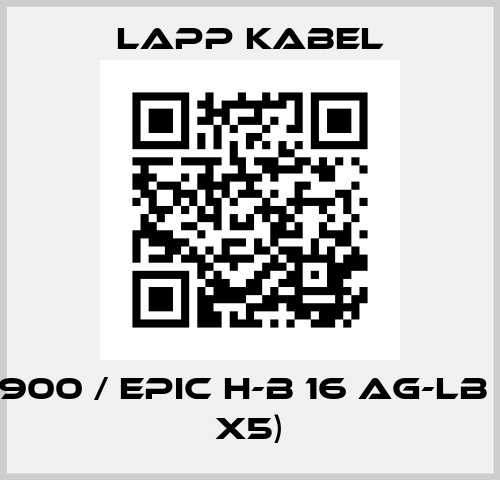 10072900 / EPIC H-B 16 AG-LB (pack x5) Lapp Kabel