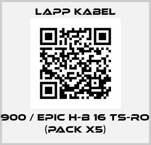10082900 / EPIC H-B 16 TS-RO 21 ZW (pack x5) Lapp Kabel