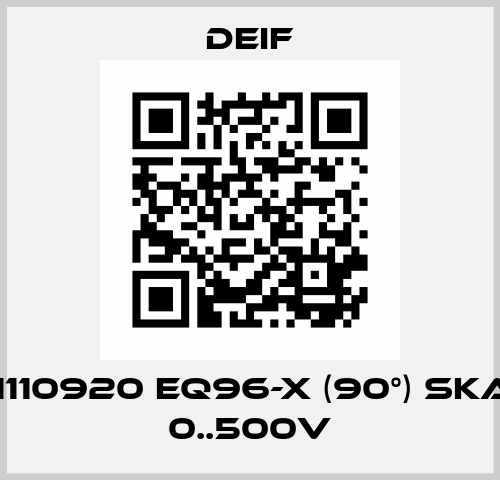 2961110920 EQ96-x (90°) Skala : 0..500V Deif