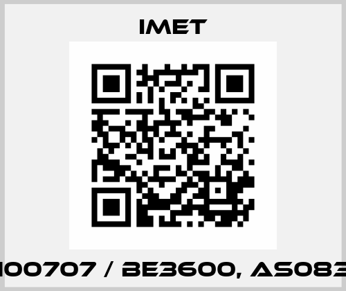 100707 / BE3600, AS083 IMET