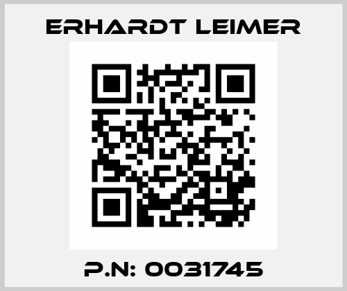 P.N: 0031745 Erhardt Leimer